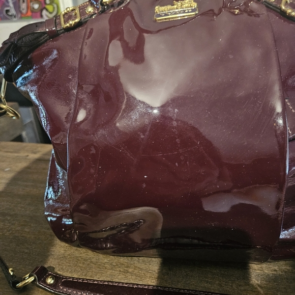 Coach Madison Lindsey Satchel With Matching Long Wallet Plum - Picture 3 of 16